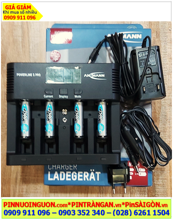 Ansman Powerline 5Pro _ Bộ sạc pin Powerline 5Pro kèm 4 pin sạc Ansman MaxE AA2500mAh 1.2v